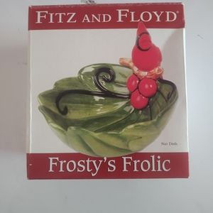 Fitz and Floyd Frosty Frolic Nut Dish